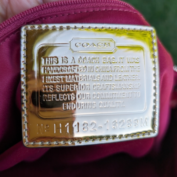 Coach Tan and Red Tote Bag - Picture 2 of 11